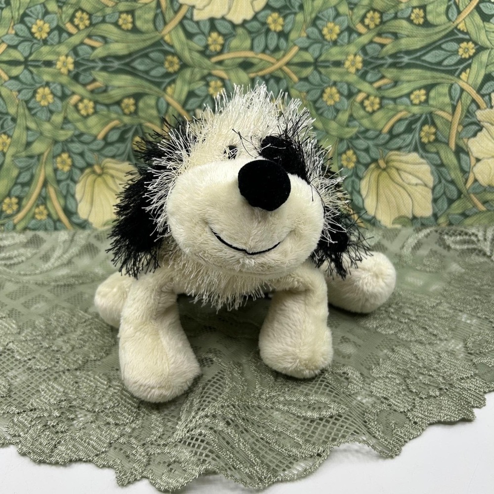 Y2K Ganz Webkinz Black White Cheeky Dog Plush No Tag Collectible Nostalgic